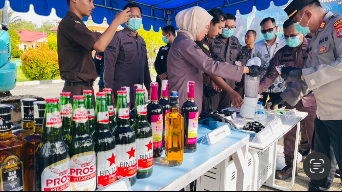 Pemusnahan barang bukti Kejari Malinau