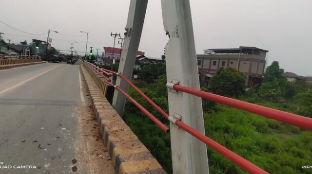 Kerusakan jembatan Malinau.
